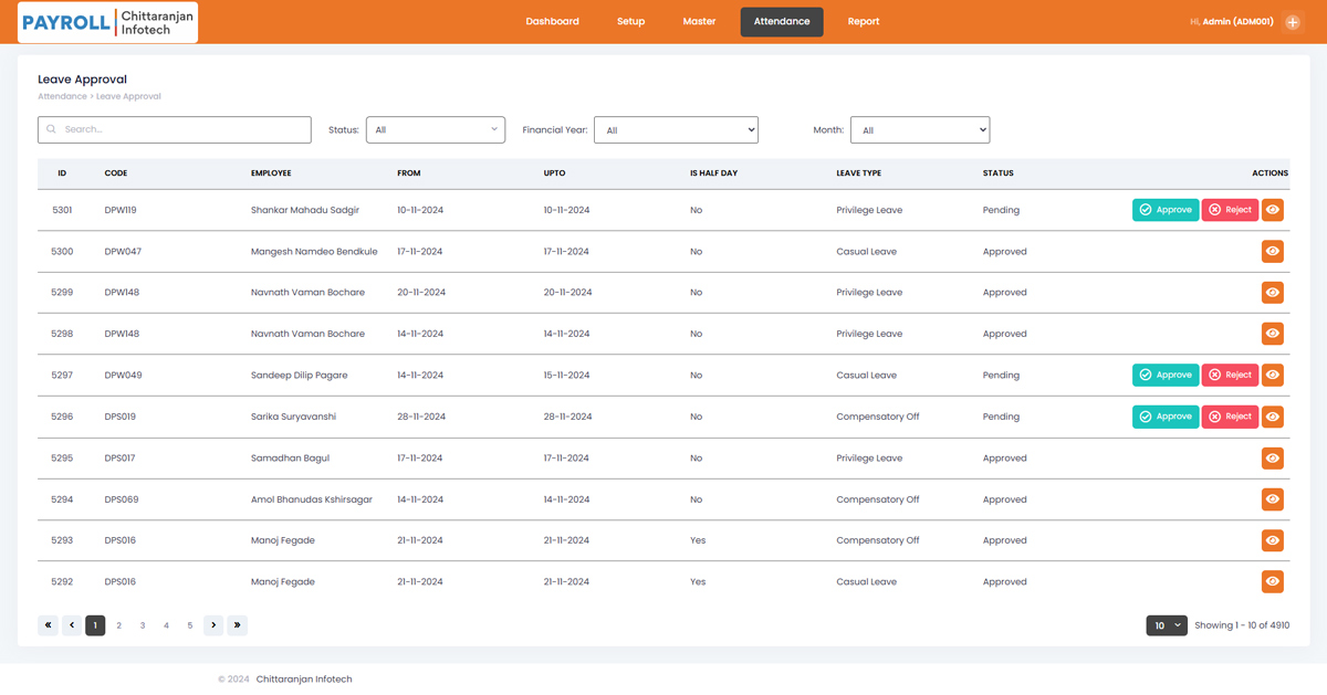 Payroll Software Dhumal Industries India Pvt. Ltd.